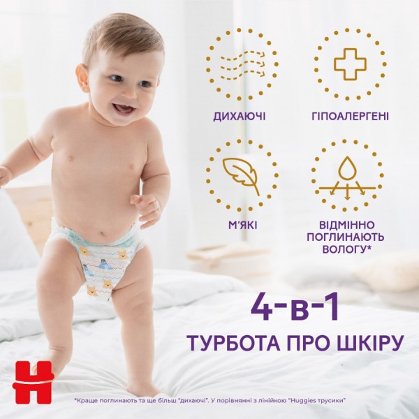 Фото - Одноразовые подгузники-трусики Huggies Extra Care Pants Размер 4 (9-14кг), 38 шт.